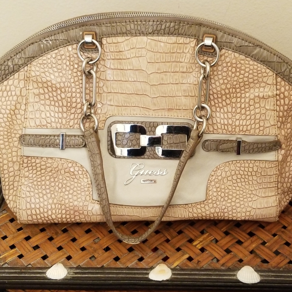 Guess snakeskin type purse
